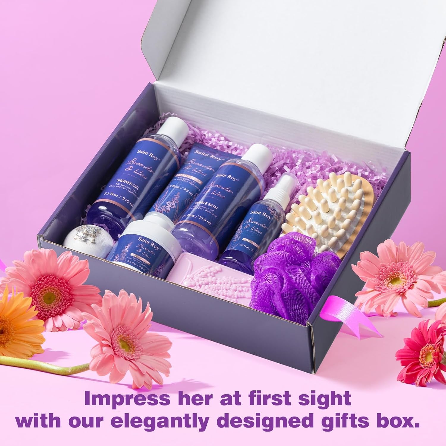 Lavender Spa Gift Basket for Her