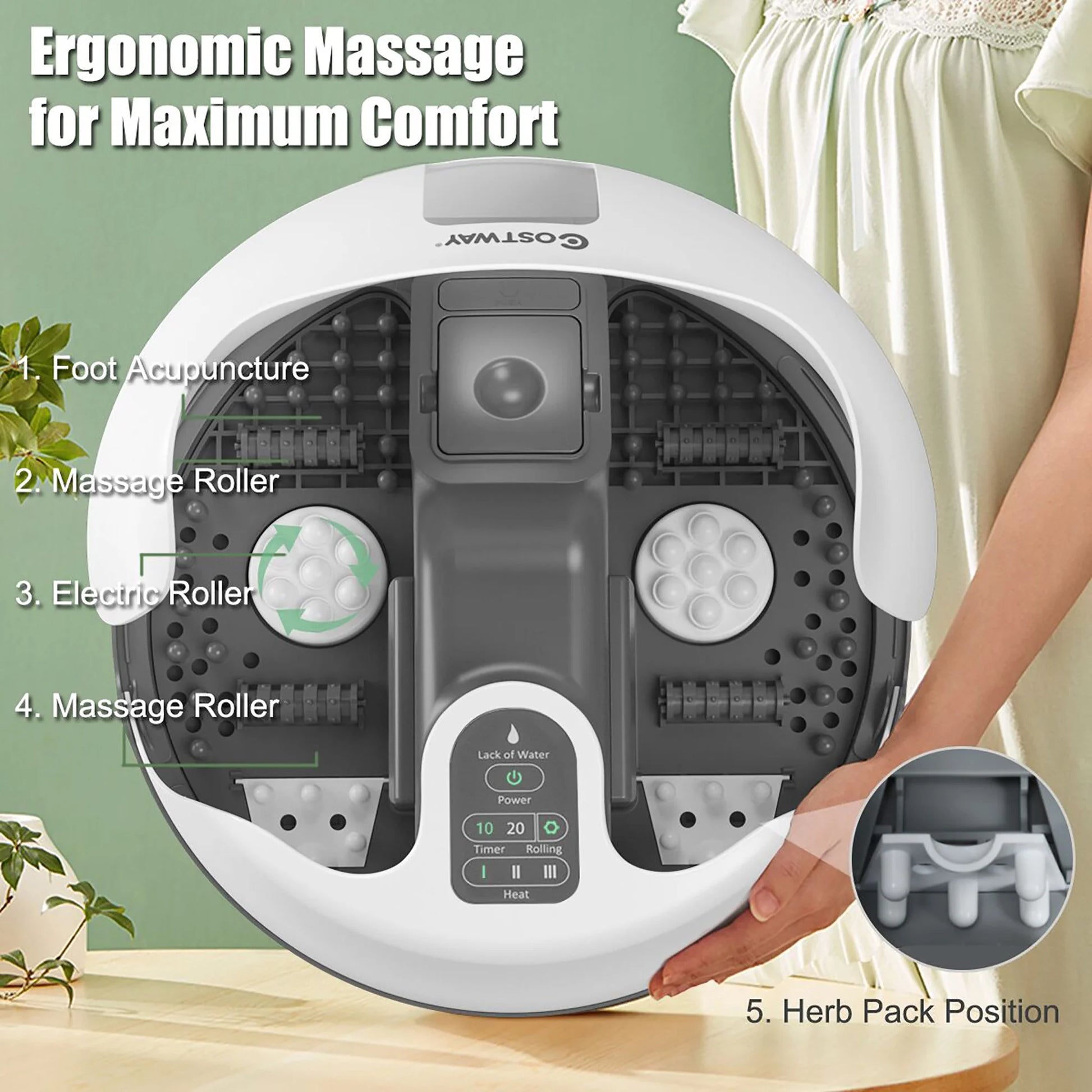 Steam Foot Spa Bath Massager Foot Sauna Care 