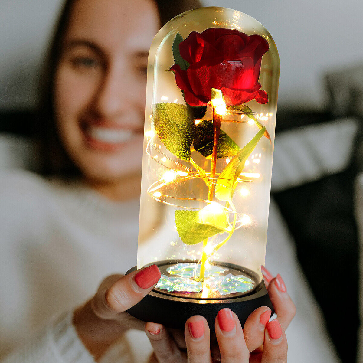 Stunning Glass Dome Rose Gift – A Timeless Treasure for Mother's Day and Beyond